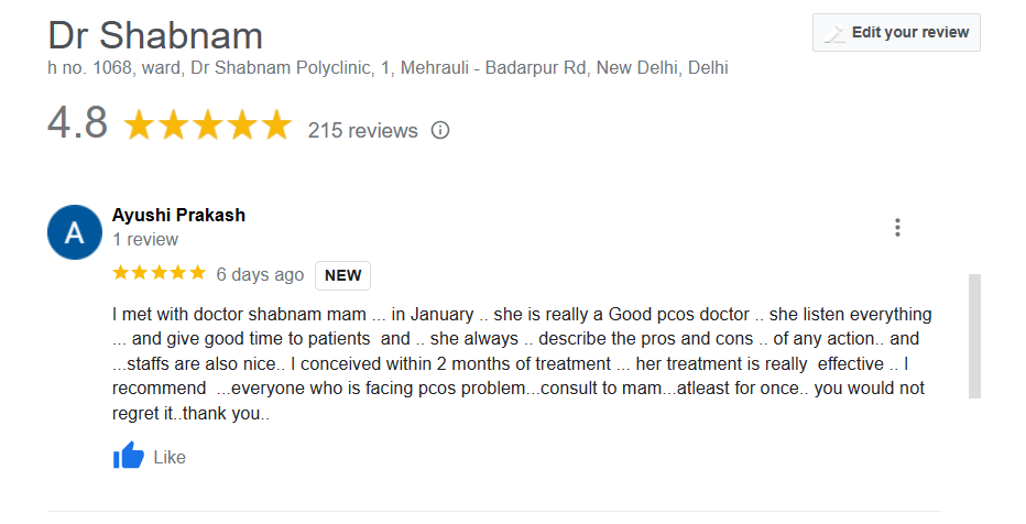 Patient Testimonial - Discover the positive experiences and heartfelt reviews from patients at PCOS Ferticure Clinic, highlighting the expert care and successful outcomes achieved under the guidance of Dr. Shabnam Sharjil in PCOS-PCOD treatment.