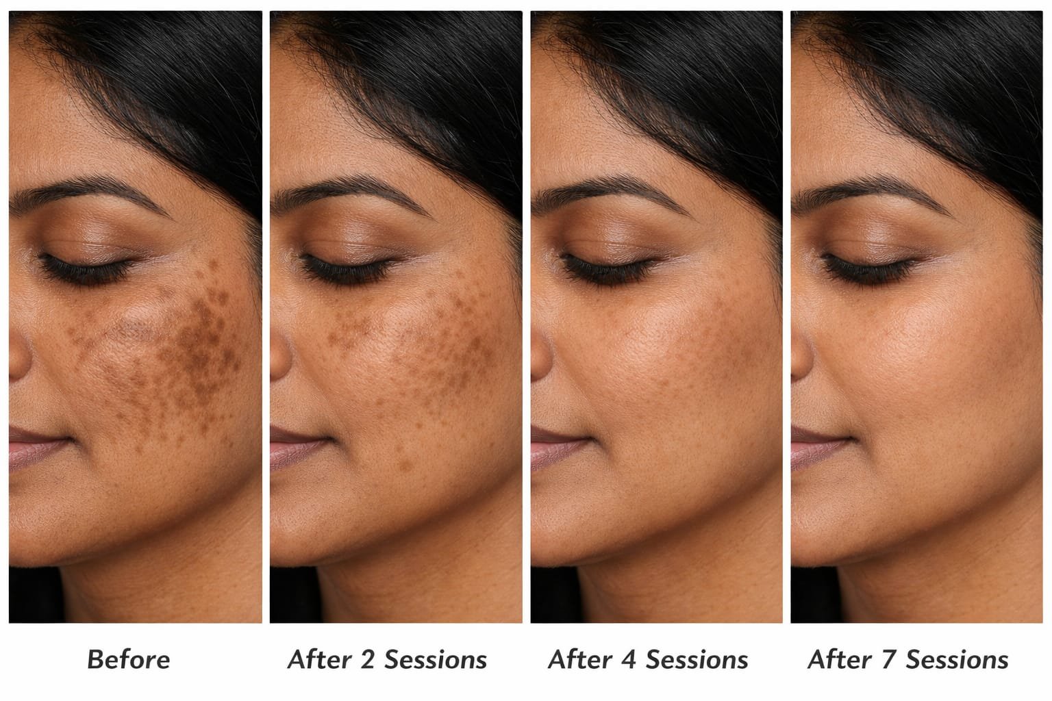 Acne scar correction result