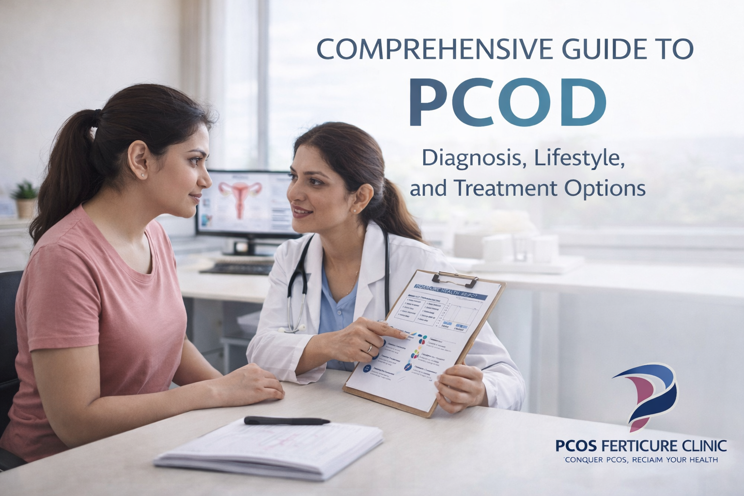 PCOD hormonal imbalance affecting ovaries and follicle development