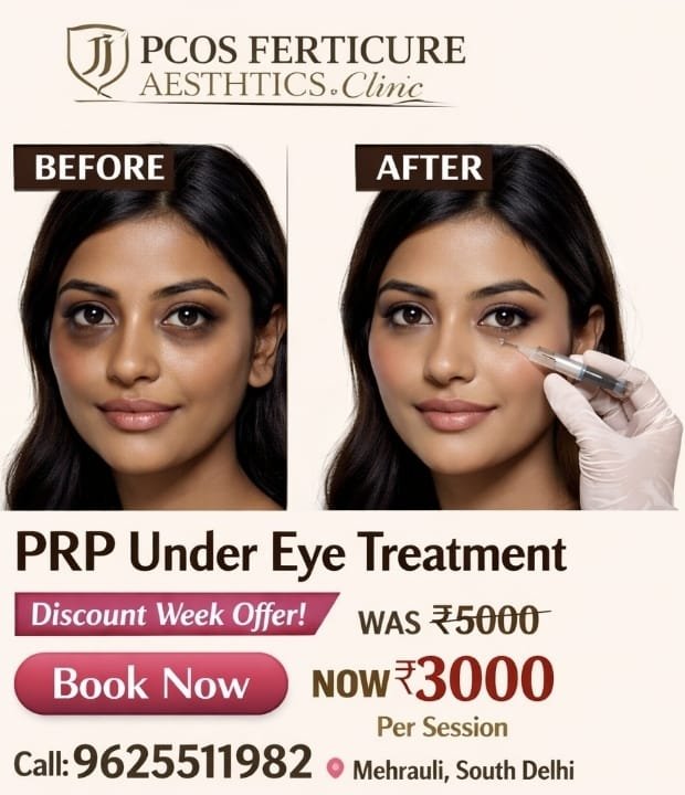 PRP eye treatment rejuvenation at PCOS Ferticure Clinic