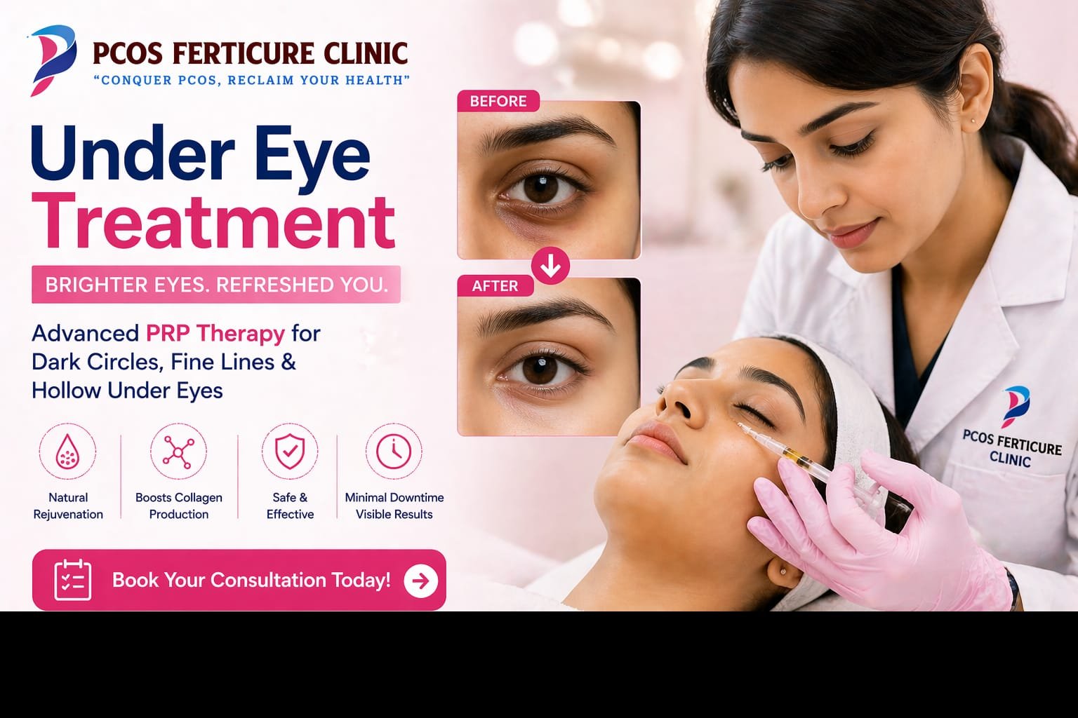 PRP under eye dark circle treatment Delhi
