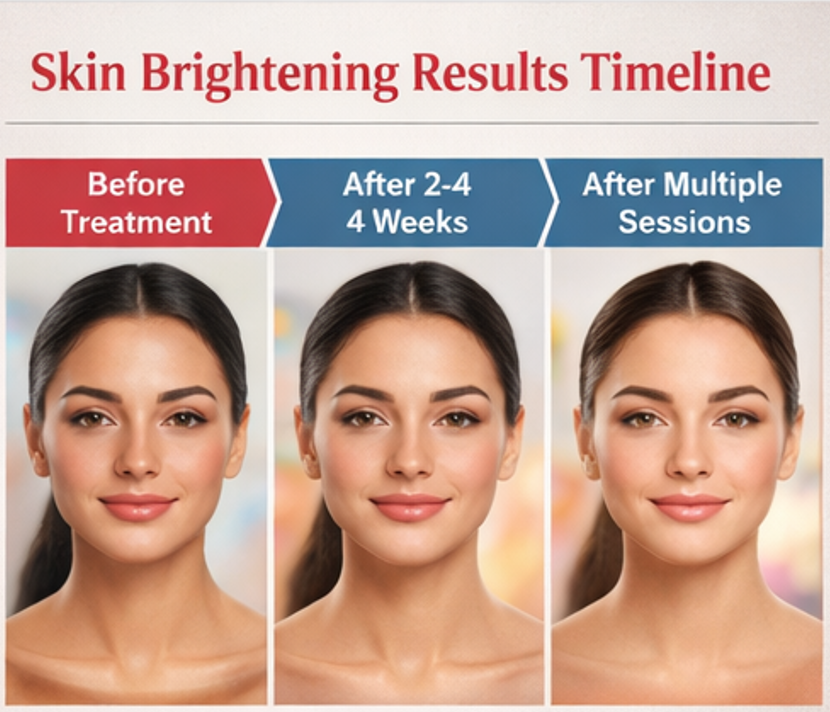 Skin Whitening Results Timeline