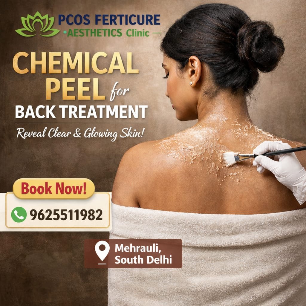 Chemical peeling procedure in Delhi showing controlled exfoliation process