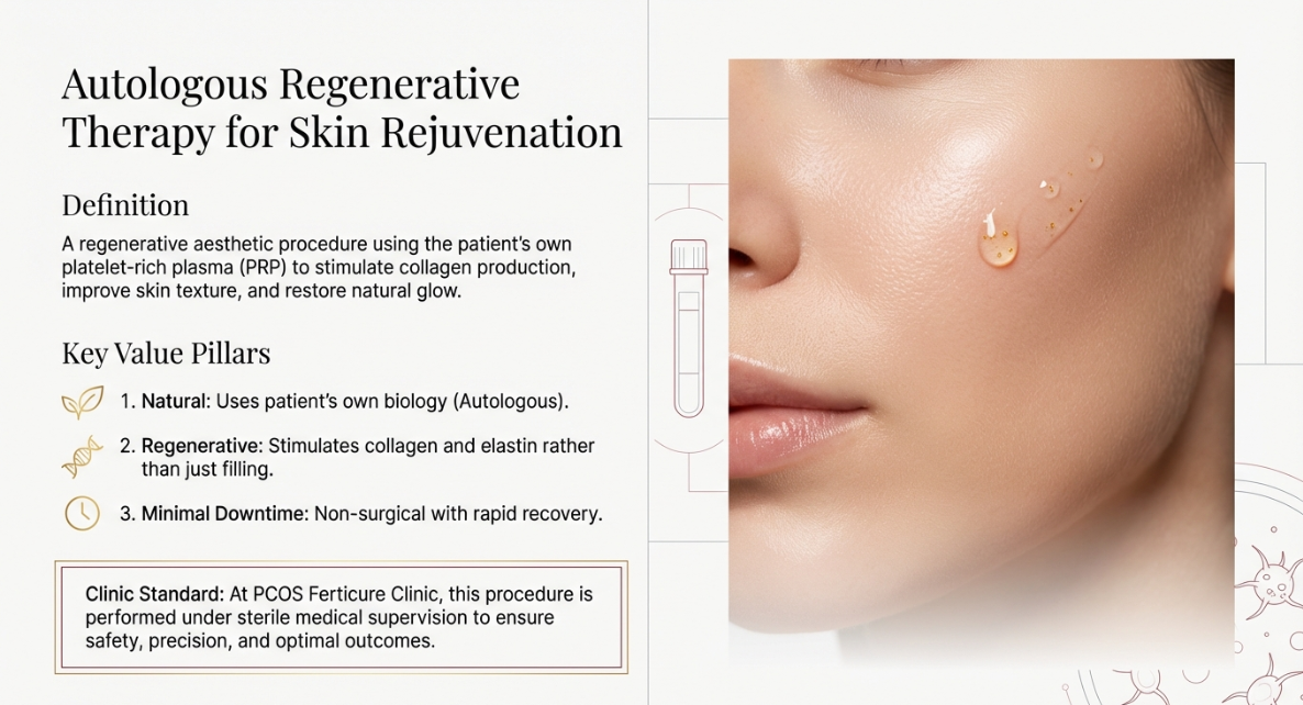 PRP facial treatment in Delhi showing platelet rich plasma application on face