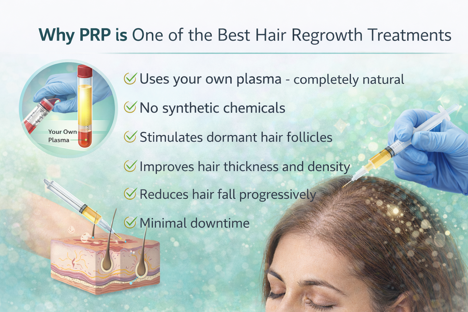 Why PRP hair treatment is effective for hair thinning and hair fall control at PCOS Ferticure Clinic Delhi